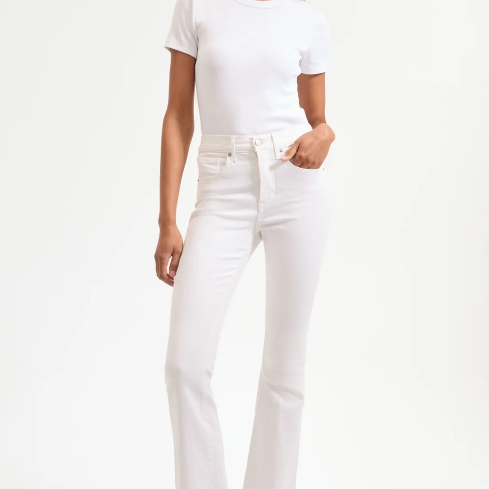 VERONICA BEARD BEVERLY SKINNY FLARE WHITE 29